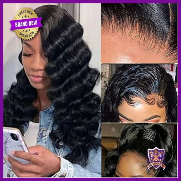13x4 Lace Front Wig Human Hair Loose Deep Wave 150% Density Pre Plucked main image 5